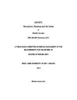 Ghosts: Perception, Painting, and the Index