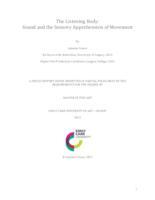 The Listening Body: Sound and the Sensory Apprehension of Movement