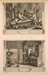 From the series Industry and Idleness; Plate 3 and Plate 4.: 