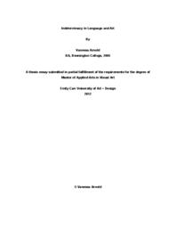 Indeterminacy in Language and Art