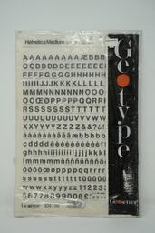 Helvetica Medium Geotype Rub-On Graphic Art Letters