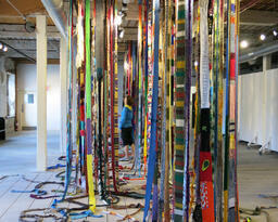 Second Net-Work trial installation with artist