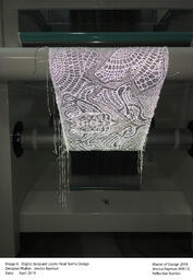 Digital Jacquard Loom: Final Textile Design on loom