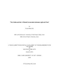 The Visible and Not: A Filtered Conversation Between Light and Time