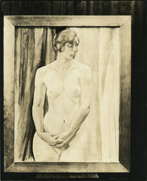 Drawing of standing nude, date unknown.