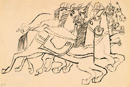 Large group of carousel horses: 