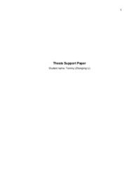 Thesis support paper
