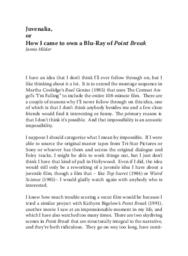 Juvenalia, or How I came to own a Blu-Ray of Point Break