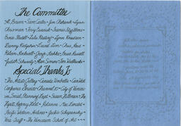 Interior of programme for Rain, Beaux Arts Ball, April 3, 1976.