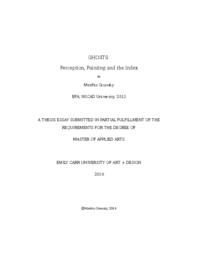 Ghosts: Perception, Painting, and the Index
