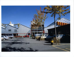 View of North Building from South Building site prior to construction, circa 1993-1994.