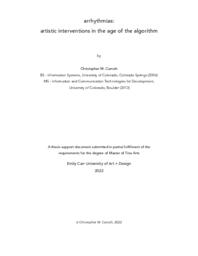 arrhythmias: artistic interventions in the age of the algorithm