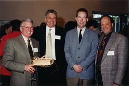 Ron Burnett and others at donor night, 1999.