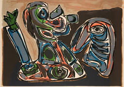 Figure with bird: 