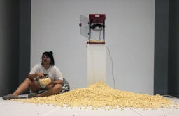 10,000 Popcorn Kernels on the floor