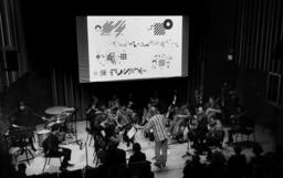 The Plastic Acid Orchestra performing the graphic scores Screenshot for video recording