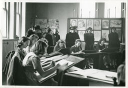 Students in drawing class, circa 1948-1964.