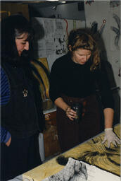 Susan Hillman (left) instructs Jan Smart (right), circa 1990s.