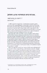 James Luna: Mimesis and Ritual