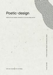 Poetic·design: Revealing the tacit aesthetic frameworks in a furniture design practice