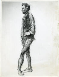 Drawing of standing figure, date unknown.