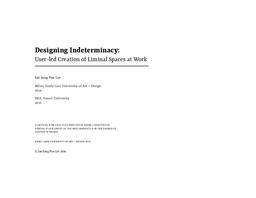 Designing Indeterminacy: User-Led Creation of Liminal Spaces at Work