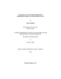 Contemporary Art and Nomadic Subjectivities: Rethinking the Subject in an Interrelational Context