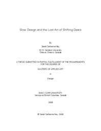 Slow Design and the Lost Art of Shifting Gears