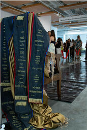 The Gynecological Slip N' Slide (detail of embroidered robe)