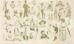 Interior of brochure for Bal de Montmarte, 1953.