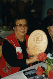 Pearle Pearson at First Nations event, circa 1990s.