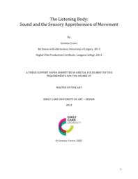 The Listening Body: Sound and the Sensory Apprehension of Movement