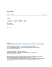 Canine Haiku: Yellow Ball