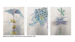 Thesis Defense Slide: Ocean & Death sketches