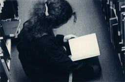 Reader in the Emily Carr Library, circa 1992-1994.