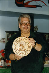 Chief Councillor Wayne Wilson at First Nations event, circa 1990s.