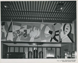 Mural by Jack Shadbolt, VSB design K series, 1961.