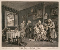From the series Marriage a la Mode; Plate 6: The Lady's Death: 