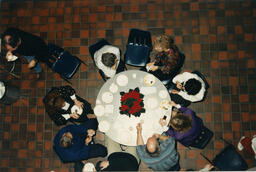 Staff Christmas event, circa 1990s.