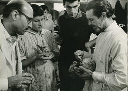 Donald Campbell lectures on anatomy of human skull, date unknown.