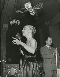 Singer at Beaux Arts Ball, fiesta of the insects, March 12 1949.