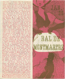 Front of brochure for Bal de Montmarte, 1953.: 