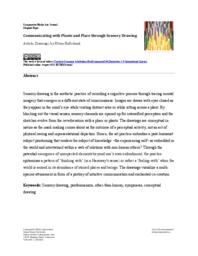 Communicating with Plants and Place through Sensory Drawing