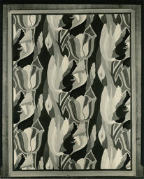 Painted floral scene, date unknown.