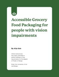 Accessible Grocery Food Packaging for People with Vision Impairments