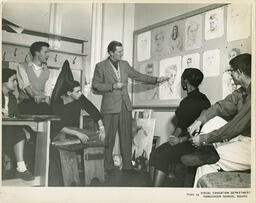 Peter Aspell lectures to students, circa 1948-1964.