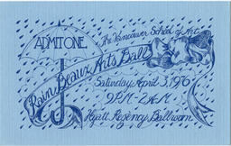 Rain Beaux Arts Ball, April 3, 1976, admission ticket 0072: 