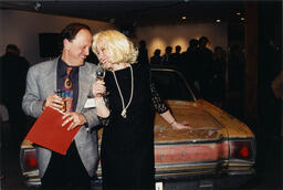 Ron Burnett and woman at donor night, 1999.