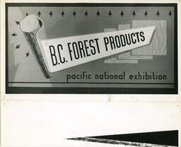 B.C. forest products poster for the Pacific National Exhibition, date unknown.