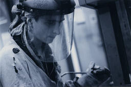 Work in metal shop, circa 1992-1994.